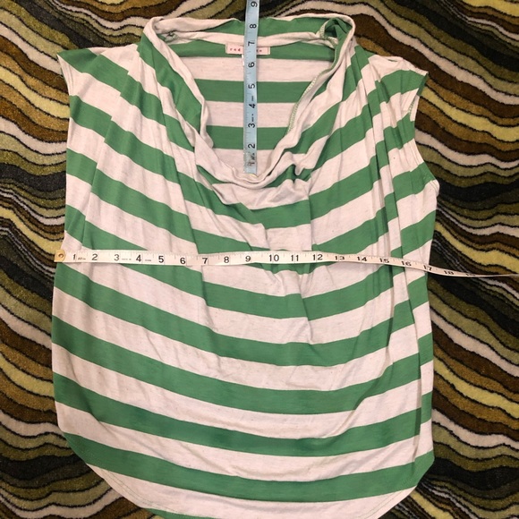 Red Haute Scoop Neck Sleeveless Striped Top - Picture 4 of 5